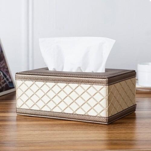 Leather Tissue Box Toilet Paper Rack KTV/Livingroom Desktop Storage Organization Waterproof Bathroom Roll Holder Nordic Style