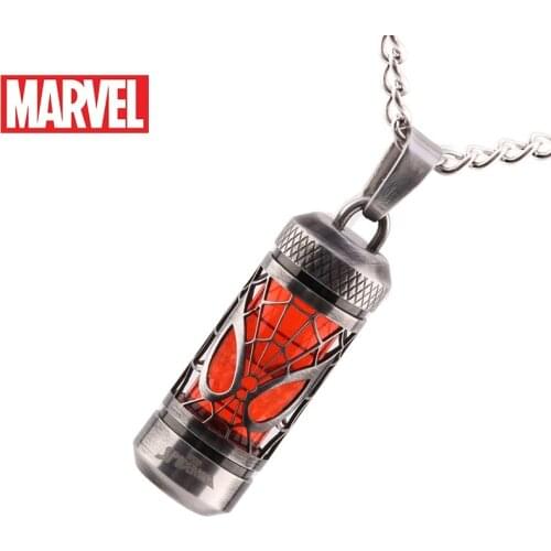 Disney Official Marvel New Spider Man Cool Stainless Steel Pendants Male Girl Unisex Hip Hop Jewellery Accessories Necklace