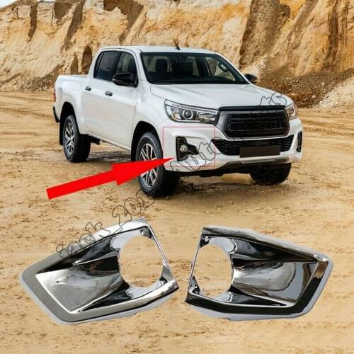 Fog Lamp Spot Light Cover Trim ABS Chrome For Toyota Hilux Revo Rocco 2017 2018