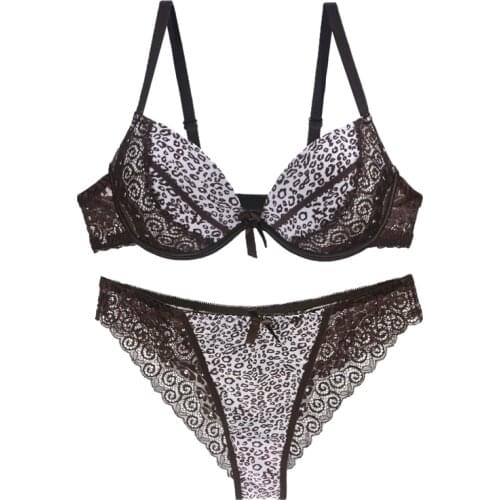 New 2018 Sexy Plus Size A B C Cup Women Bra Lingerie Bras For Women Underwire Sexy Lace Leopard Underwear