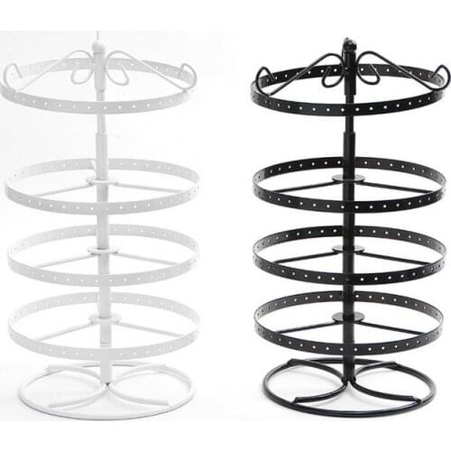 New Arrival Round 4Layer Earrings Stud Necklace Jewelry Display Jewllery Organization Multifunctional Metal Display Stand Holder