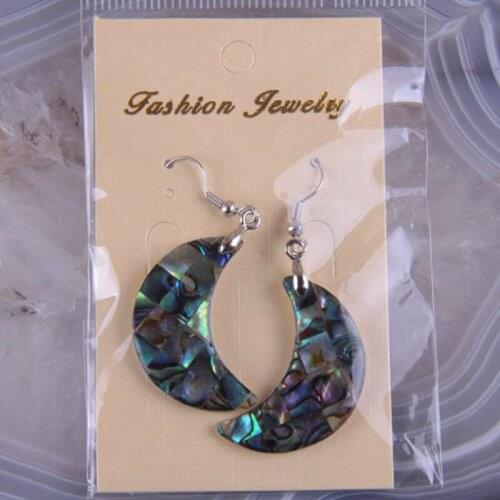 New Zealand Abalone Shell Earrings Jewelry For Woman Gift Moon T017