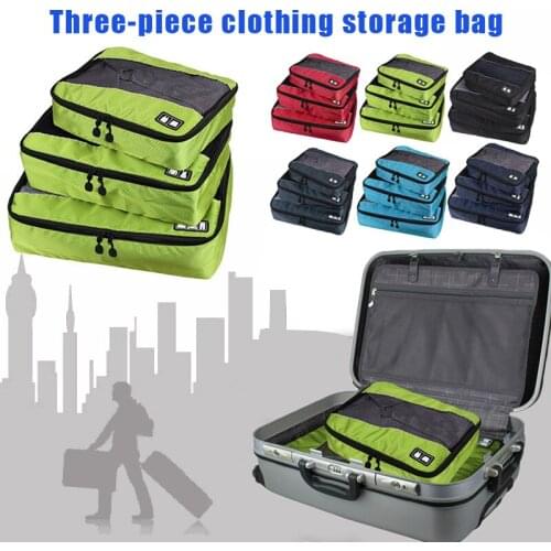 3 Pcs/Set Travel Organizer Storage Bags Suitcase Packing Set Storage Cases Portable Luggage Organizer Clothes Shoe Tidy Pouch