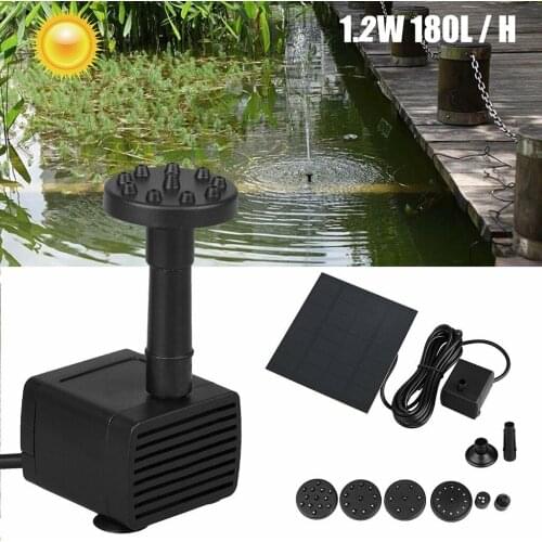 Solar Power Floating Fountain Water Pump Brushless Motor Solar Fountain for Garden Pool Garden Solar Decorative Fountain