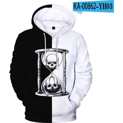 Popular TV Unus Annus Hoodies Black And White 3D Sweatshirts Men Women Autumn Winter Hoodie Boys/girls Unus Annus C Kids Clothes