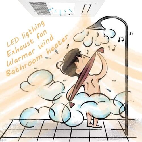 Panasonic Bathroom Ceiling Electric Air Heater LED Lighting Air Warmer Exhaust Fan Wireless Remote Control