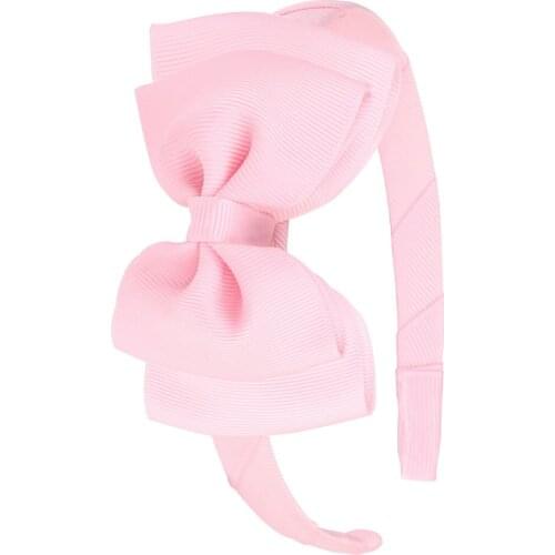 1PC Detail 4inch Double Hair Bows Solid Headbands Lovely Princess Tiara Hairbands Girl Headband Hair Accessories