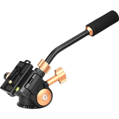 Q08S profession Aluminum 3-Way Fluid Head Rocker Arm Video Tripod Ball Head for DSLR Camera Tripod
