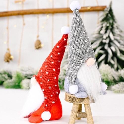 Christmas Faceless Doll Plush Gnome Santa Xmas Tree Ornament Doll Decoration Home Pendant Gifts Drop Ornaments Party Supplies