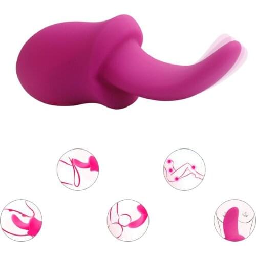 Silicone Innovative G-spot Vibrator Rechargeable Tongue Massage 10 Speed Vibrating Quiet Clitoris Stimulator Sex Toys for Women