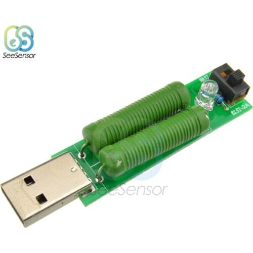 USB Mini Discharge Interface Load Resistor With Switch Adjustable 2A 1A Battery Capacity Voltage Discharge Resistance Tester