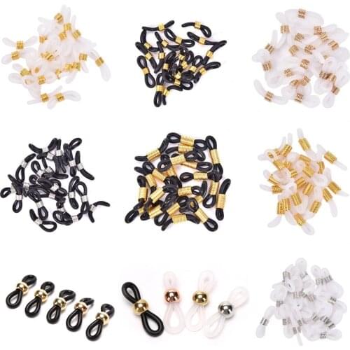 20/100P Ear Hook Eyeglasses Spectacles Chain Glasses Retainer Ends Rope Sunglasses Cord Holder Strap Retainer End Loop Connector