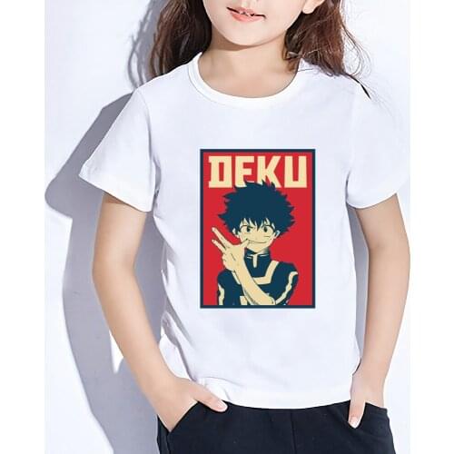 Funny Kids Clothes My Hero Academy Cartoon Print T Shirt For Boys Short Sleeve T-shirt Summer Kawaii Tops For Girls,YKP065