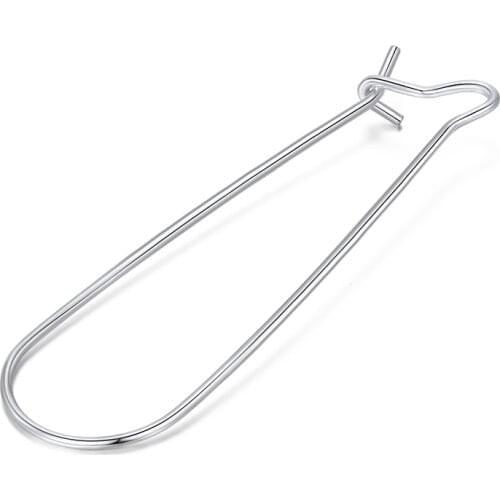 5pcs 925 Sterling Silver Earrings Settings Clasp DIY Jewelry Making 18/25/30/35mm U Shape Hoop Earwire Hook Accessories findings