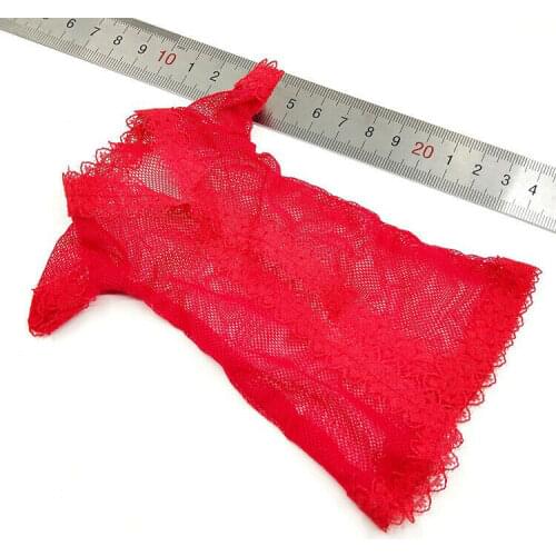1:6 Clothes Accessory Red Lace Coat Model For 12" Female Figure Dolls