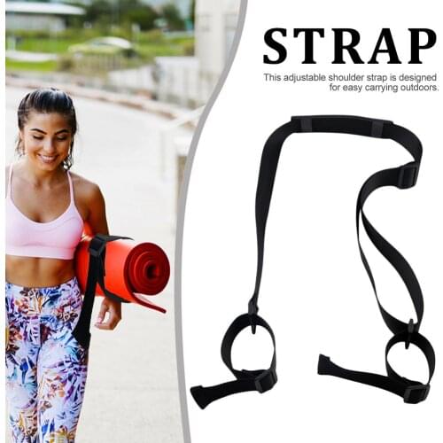 1pc Yoga Mat Carry Strap Belt Adjustable Shoulder Straps Exercise Stretch Fitness Pilates Yoga Mats Carrier Nylon Webbing Rope