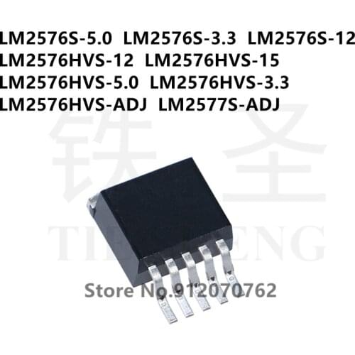 10PCS LM2576S-5.0 LM2576S-3.3 LM2576S-12 LM2576HVS-12 LM2576HVS-15 LM2576HVS-5.0 LM2576HVS-3.3 LM2576HVS-ADJ LM2577S-ADJ TO263-5