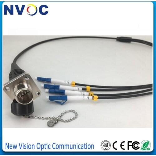4Set 4C ODC Female to LC 1M Fiber Patch Cord and 4C ODC Male to LC/UPC 1M Fiber Jumper+50Pcs SM DX LC UPC Fiber Adaptor