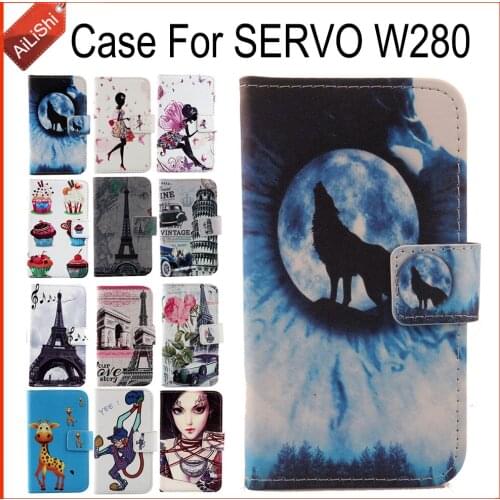 AiLiShi Case For SERVO W280 Luxury Flip PU Painted Leather Case W280 SERVO Exclusive 100% Special Phone Cover Skin+Tracking