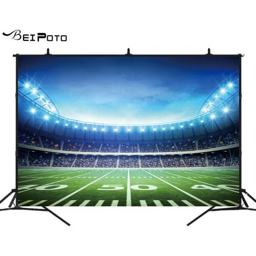 BEIPOTO Football feild backdrop for photo studio photography background birthday themed party banner decoration photo booth