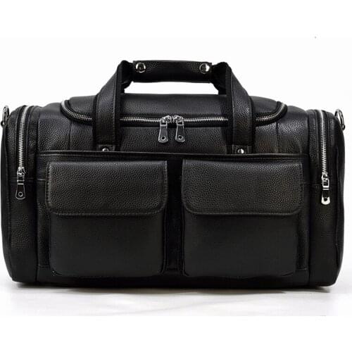 Luufan Large Capacity Leather Duffle Bag Genuine Leather Weekender Bags Real Cowskin Men Travel Bag Business travelling bags