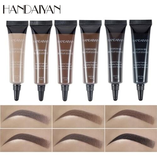 Eyes Makeup 10ML Pour Sourcils Eyebrow Gel + Eye Brow Brush Set Eyebrows Enhancer Cream Waterproof Cosmetics Brows Tattoo Pencil