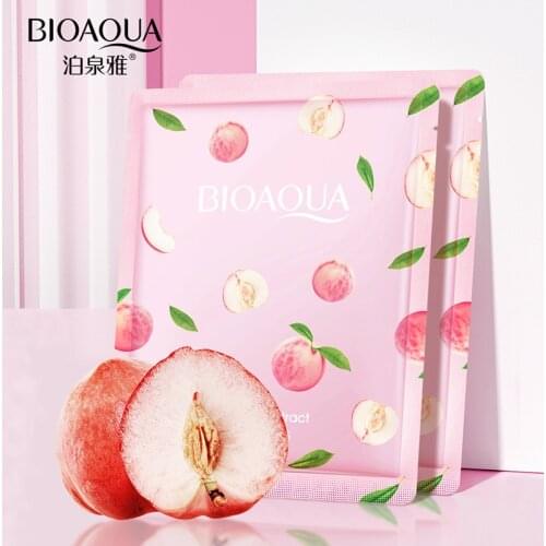 BIOAQUA Peach Lactic Acid Bacteria Mask Patch Filled with Water Moisturizing Essence Delicate Refreshing Moisturizing Mask