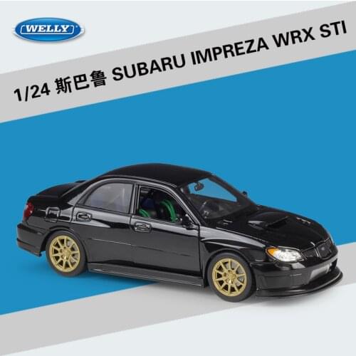 Welly 1:24 SUBARU IMPREZA WRX STI sports car simulation alloy car model crafts decoration collection toy tools gift