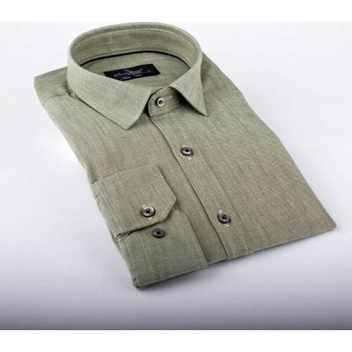 New Casual Mens Long Sleeve Shirt Stitching Fashion Dress Pocket Fabric Soft Comfortable 100% Cotton Comfortable Slim Fit Style