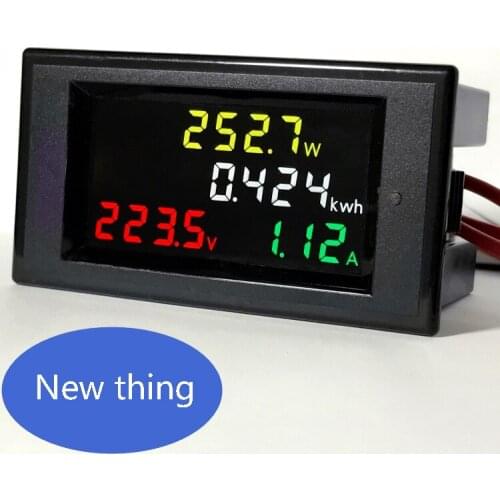 New thing AC80.0-300.0V ,AC0-99.99A Colorful display and measure AC current , voltage , Active Watt and kWh energy value