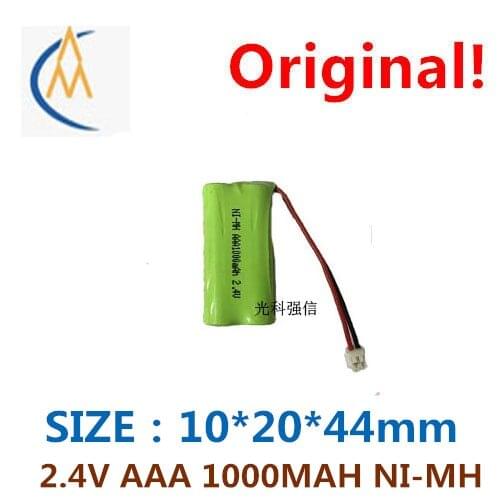 New AAA 2.4 V 1000 mah ni-mh battery cordless composite aircraft landline telephone 2.0 spacing toy rechargeable batteries