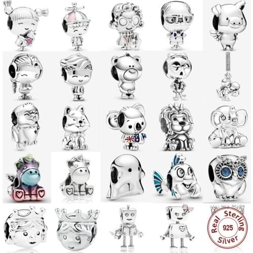 Classic Authentic 925 Sterling Silver Infinite Heart Bead Charm Fit pandora necklace Floating Locket Pendant box DIY Jewelry