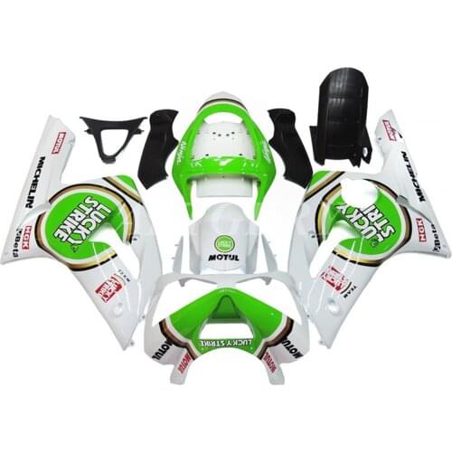 New ABS Plastic Shell Motorcycle Fairing kit Fit For Kawasaki Ninja ZX6R 636 ZX-6R 2003 2004 Bodywork set Custom White Green