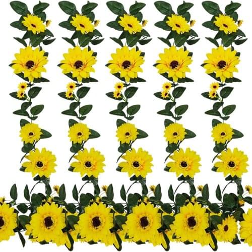 Sunflower Rattan Home Decoration Sunflower Wall Hanging Decoration Simulation Sun Flower Rattan
