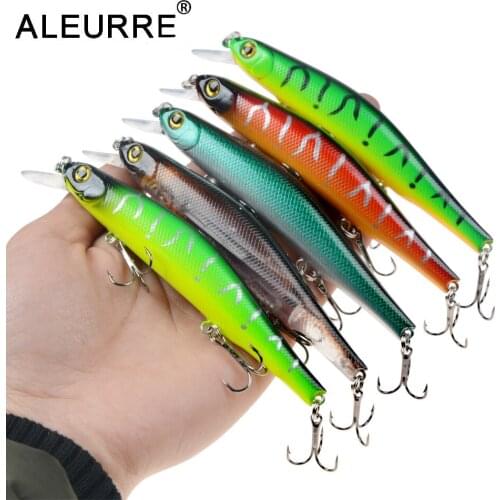 ALEURRE 1PCS Magnet Sinking Minnow Fishing Lure 125mm/17.7g Long Shot Wobblers 3 Hooks Crankbait Hard Pesca Pike Tackle
