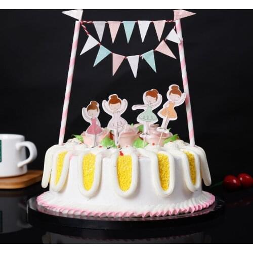 Happy Birthday Cartoon Comic Paper Party Cake Toppers Picks Kids Love Children Baby Shower Birthday Party Decor Creative Gift