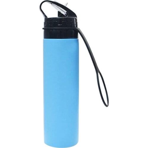 Sports Water Bottle 600Ml Foldable Water Bottle Reusable Water Bottle for Travel Gym Camping Hiking Outdoors