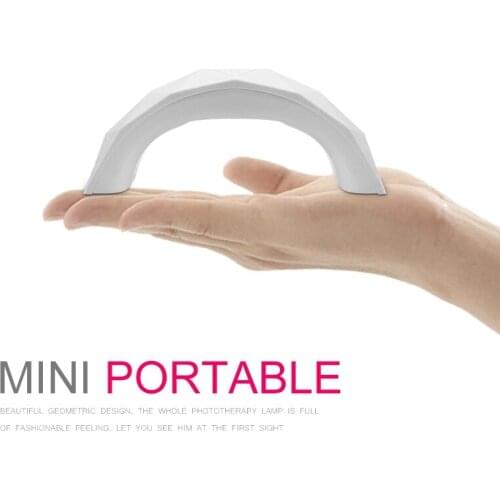 Nail Dryer LED UV Lamp Micro-USB Gel Varnish Curing Machine Nail Art Equipment 6 Lamp Beads for Home Manicure Nail Tool