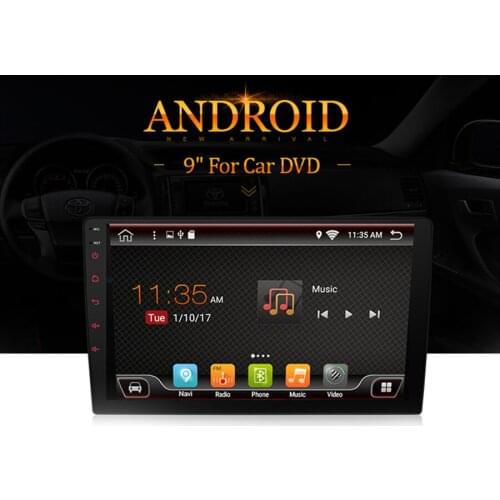 Universal 9" Android 7.1 system 1DIN Touch Screen Quad-Core GPS Wifi 3G 4G BT Car Stereo Radio OBD