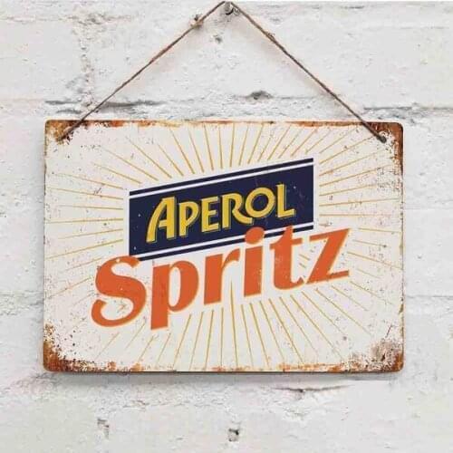 APEROL SPRITZ Vintage Metal Wall Sign Retro Pub Bar Mancave Cocktail Prosecco
