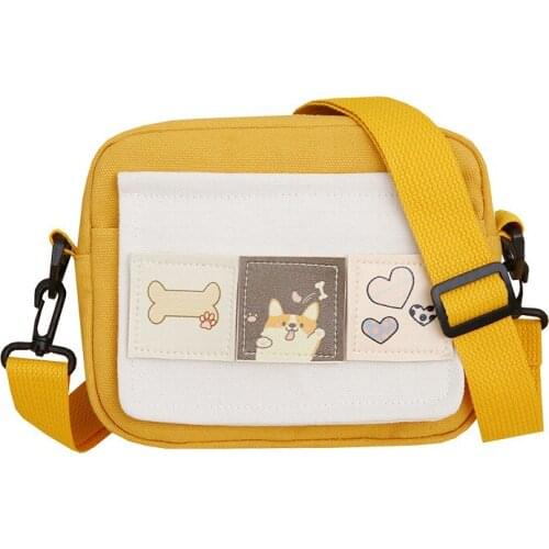 Newhotstacy Bag 07172021 Ladies messenger bag fashion casual Canvas Shoulder Bag cartoon printed small square bag