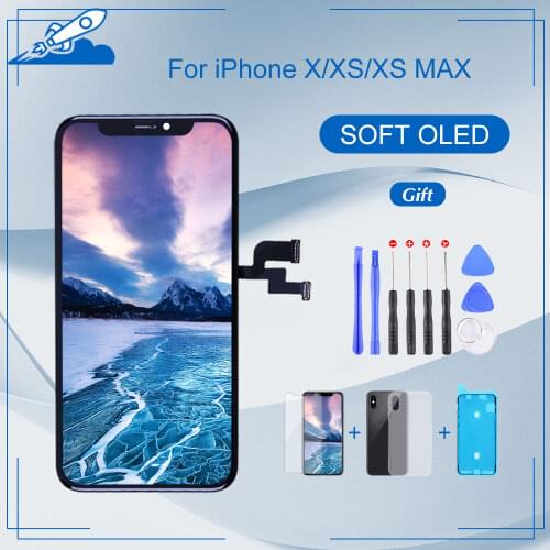 EK Soft OLED For iPhone X XS XSMAX 11Pro Max LCD Display Touch Screen Digitizer Assembly Replacement With Gift