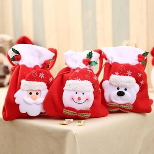 1* Cute Christmas Party Decor Gift Bags Sweet Candy XMAS Stocking Handbag