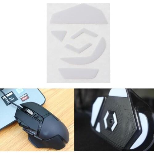 1 Set 0.6mm Thickness Replace White Curve Edge Mouse Feet Mouse Skates For Logitech G502 Mouse