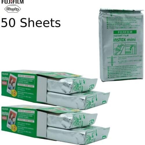 10-100 Sheet Fuji Fujifilm Instax Mini Film 8 9 11 Film Mini White Instant Photo Paper for Camera Instax 7s 70 25 50s 90 SP-1 2