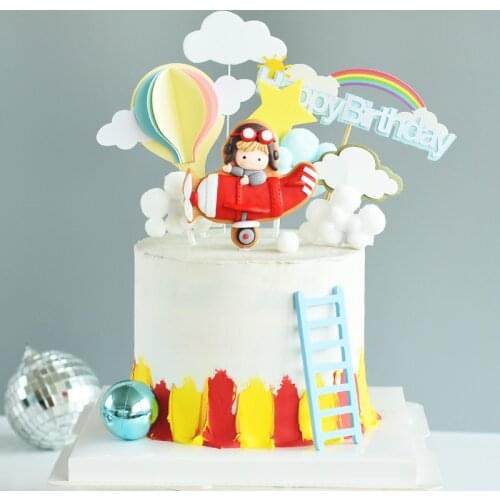 10pcs/bag Colorful Little Ladder Happy Birthday Cake Insert Baking Cake Decoration Baby Shower Kids Birthday Party Supplies