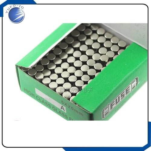 100PCS/LOT 250V0.25A 5*20 glass fuse box 100 per box with 250V 0.25A 5x20mm 250V 0.25A quick fast blow F0.25A