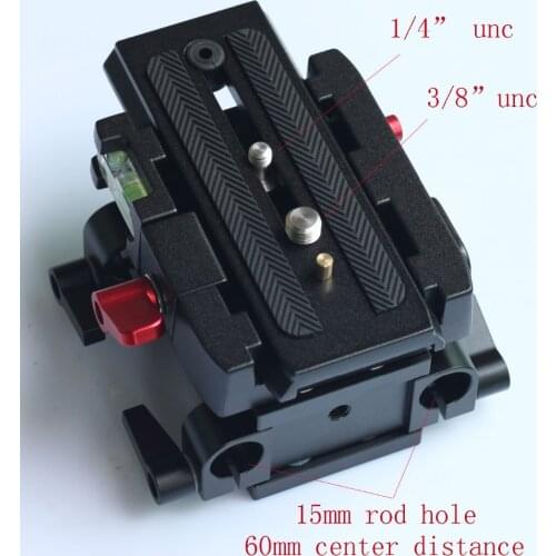 15mm Rail Rod Quick Release QR Baseplate For Follow Focus support DSLR Rig camera and tripod