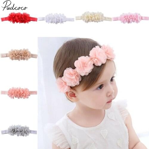 2019 Baby Accessories Clothing Kids Toddler Infant Baby Girl Boys Nylon Elastic Stretchy Floral Flower Headband Props Gift