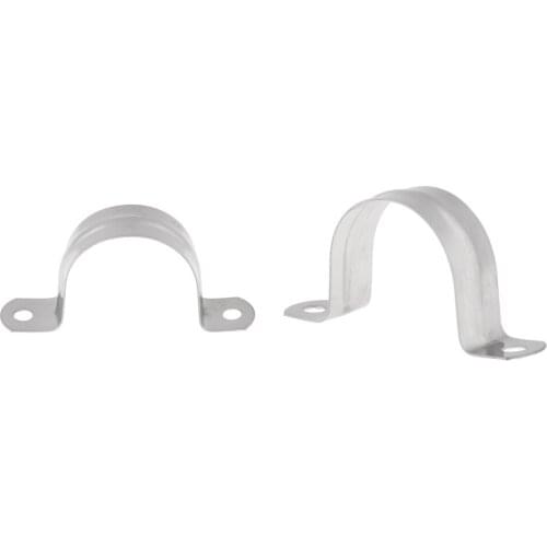 2x Stainless Steel Pipe Seatpost Clamp Fixing - HEAVY WORK 40 Mm / 1.57 Inches